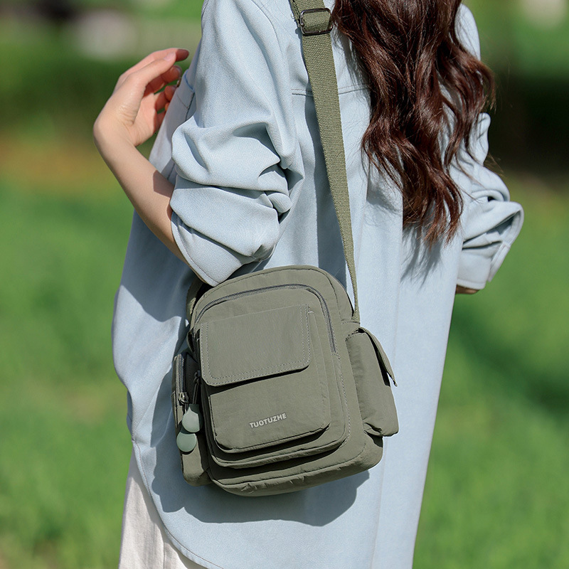 Casual Waterproof Multi-Pocket Commuter Backpack 2025 Summer New Portable Shoulder Crossbody Bag