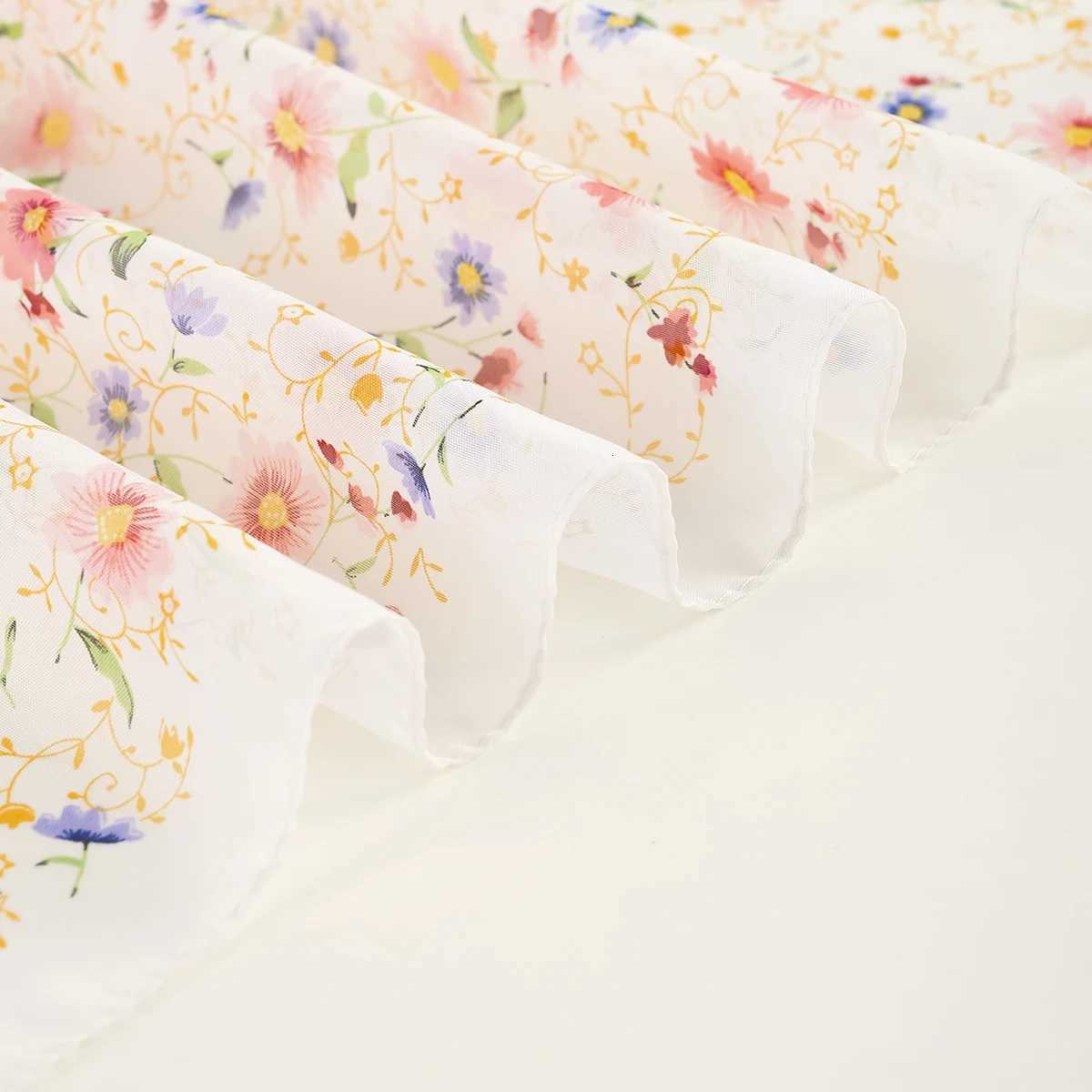 Summer Floral Printed Scarf Elegant Lightweight Chiffon Silk Shawls Travel Beach Sunscreen Towel Fashion band Turban X260328