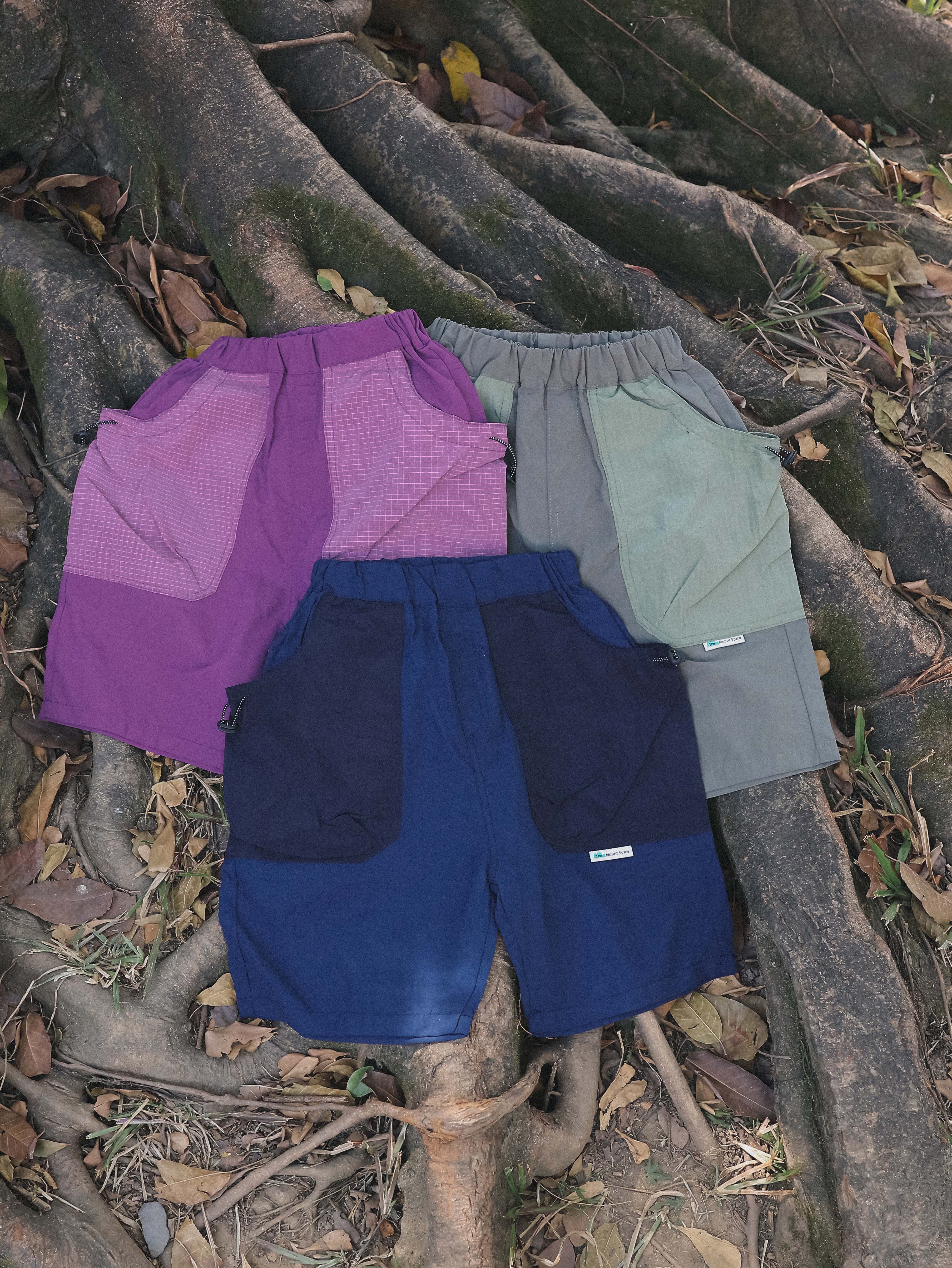 Shorts Kids Mountain Style Color Block Pocket Quick Dry Shorts Casual Elastic Waist Cargo Shorts 26DX3209