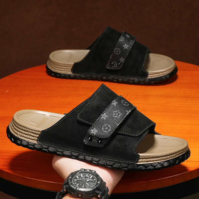 Fashionable Men's Slippers 2026 Summer New Arrival Printed Design Trendy Outdoor Beach Premium Feel Cool and Breathable Slippers Free Shipping Si