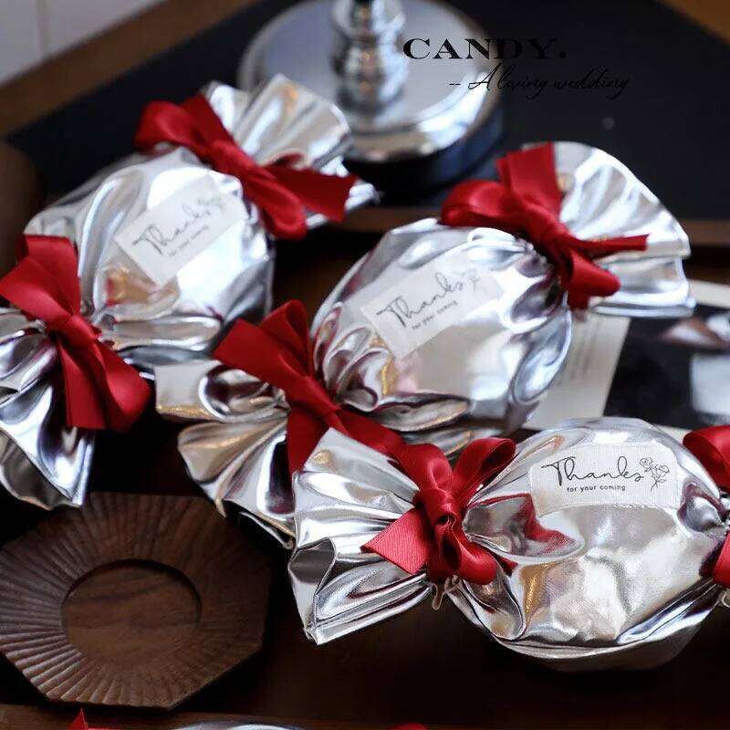 Chinese Embroidery 10/20Pcs Premium Wedding Candy Box Baby Shower Favors Gift Bag Packaging Guest Party Supplies