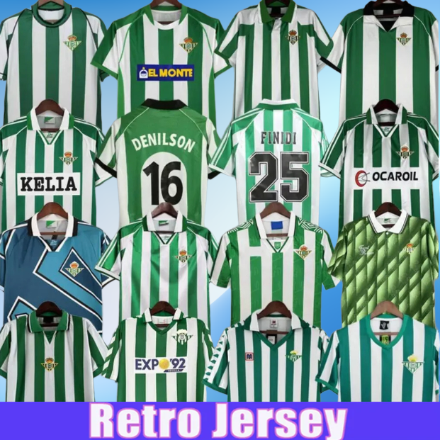 soccer Jerseys Retro REAL classic vintage football shirt 01 02 03 04 76 77 82 85 94 95 96 97 98 99 00 2001 2002 1995 1997 1976 ALFONSO BETIS JARNI DENILSO 1977