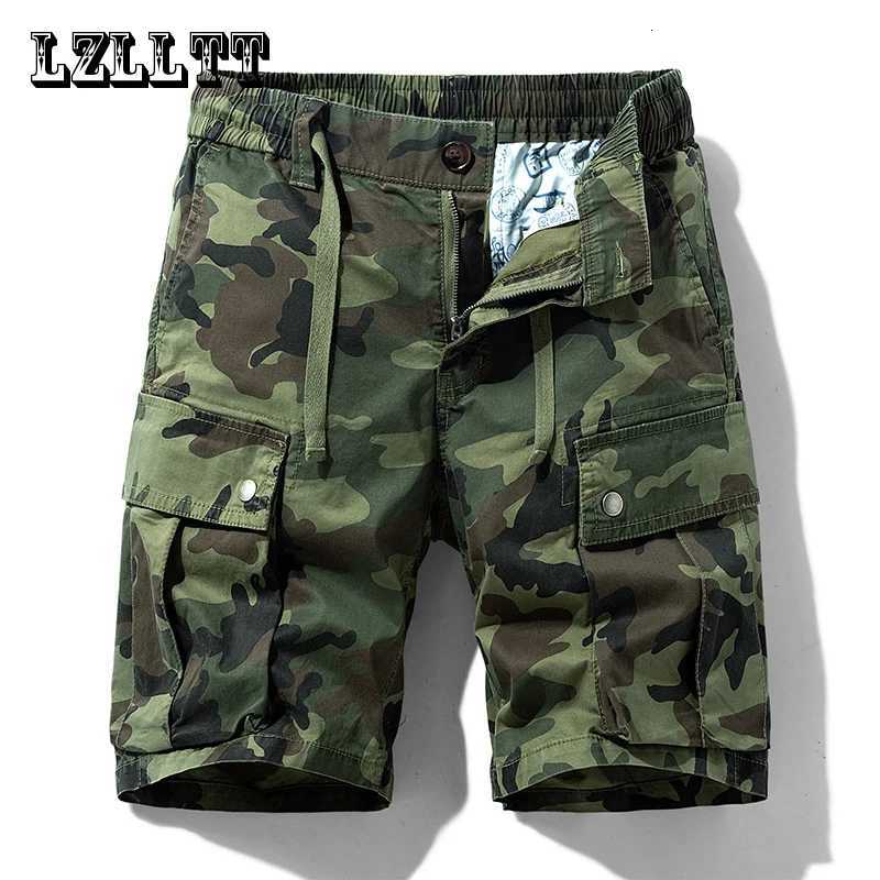 Summer Men Cargo Camouflage Shorts Mens Casual Cotton Jogger Shorts Pants Mens Outwear Fashion Vintage Twill Cotton Shorts Male Z260331