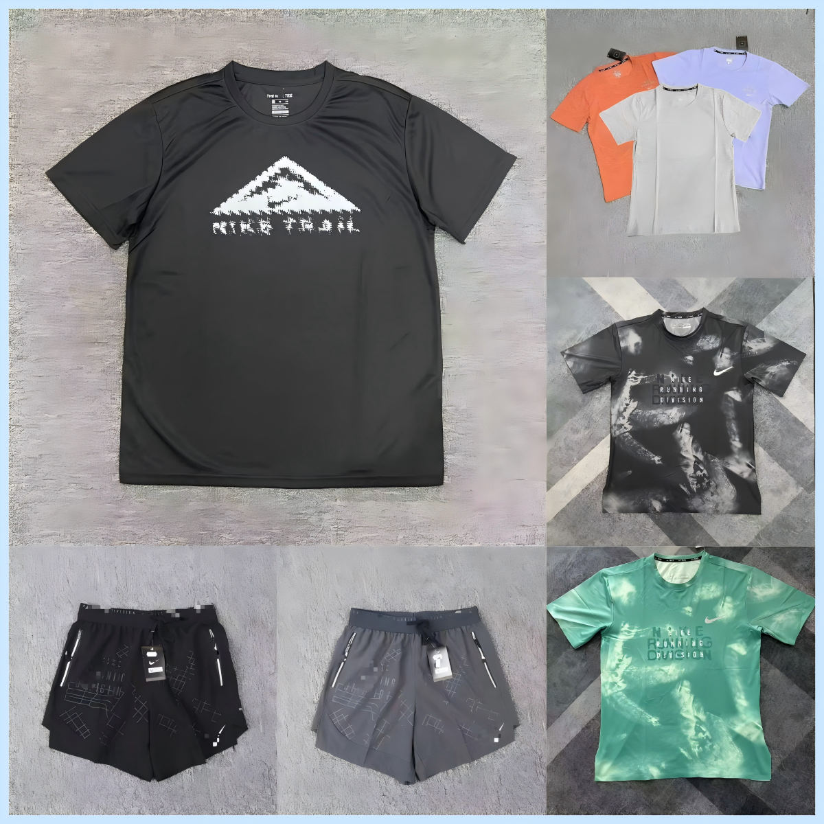 Phenom elite Trail Running t shirt Sports stretch T-Shirts niki running mens gym therma fit running sportswear training compression jogger set tech fleece