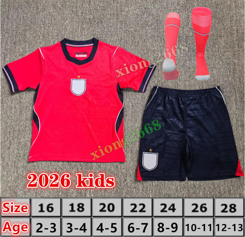 2026 2027 englands football shirt kids football kits soccer jerseys 26 27 Bellingham SAKA KANE Foden MAINOO kids football jersey shirts