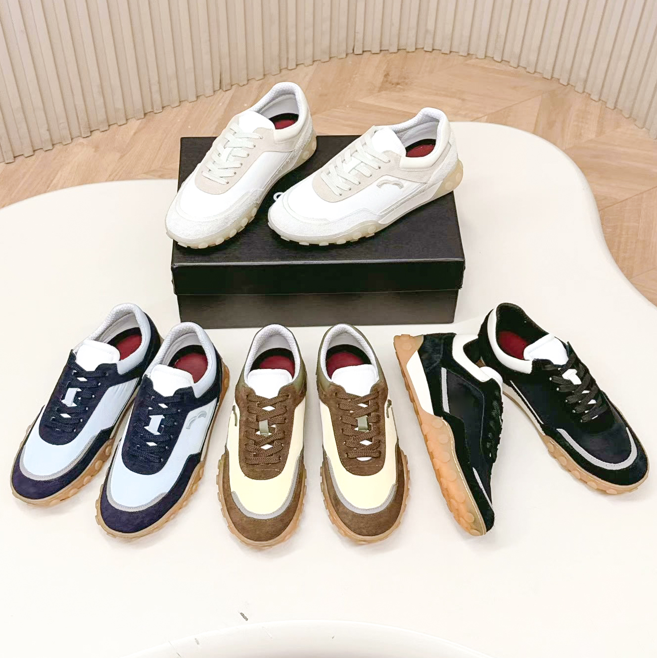 Top quality 26SS chunky sneaker Designer Germany trainer shoe woman Suede leather Luxury Canvas platform track Run shoe Sport Casual Daddy hike dress athletic shoe