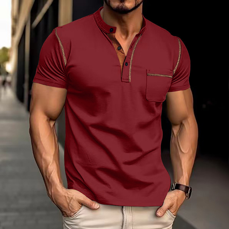 Men's T-Shirts Men's Tees Polos Faionable Retro Dyeing Sve Pure Cotton Youth Casual Summer Top Trendy Men's Clothing