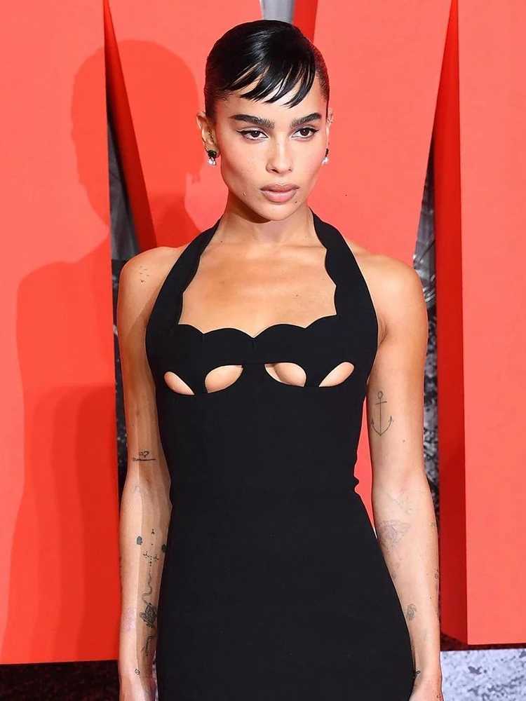 VC Black Halter Elegant Dress For Women 2025 New Summer Evening Party Celebrity Bodycon Long Dress Red Brown Prom Vestido C260331