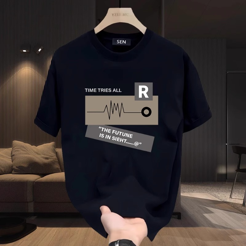 2026 Summer New Arrivals Men's Heavyweight 100% Cotton T-Shirts | Oversized Trendy Edgy Short Sleeve Tops