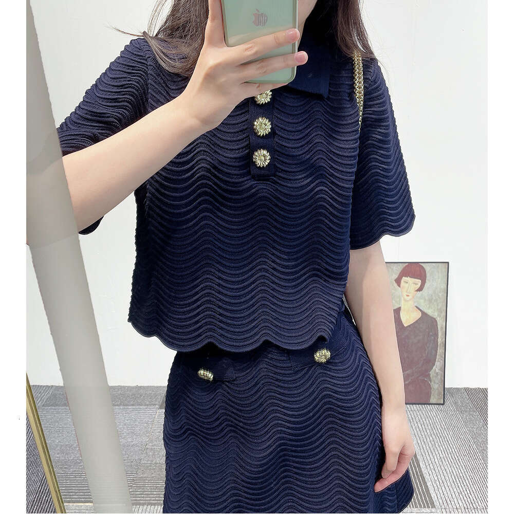 Designer inspired by k30 French style fragrance, new sweet knitted top and skirt for spring and summer 2026