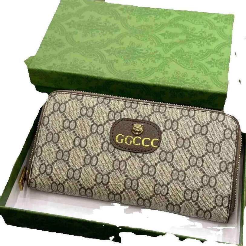 2026 NEW 10A Designer Wallets Women High Quality Genuine Leather Men Zipper Ladies Long Purse purses Checked Emed Flowers Small Wallet bag