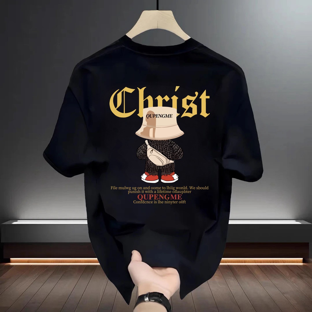 2026 Summer New Arrivals Men's American Streetwear T-Shirts | Oversized Trendy Versatile Short Sleeve Tops