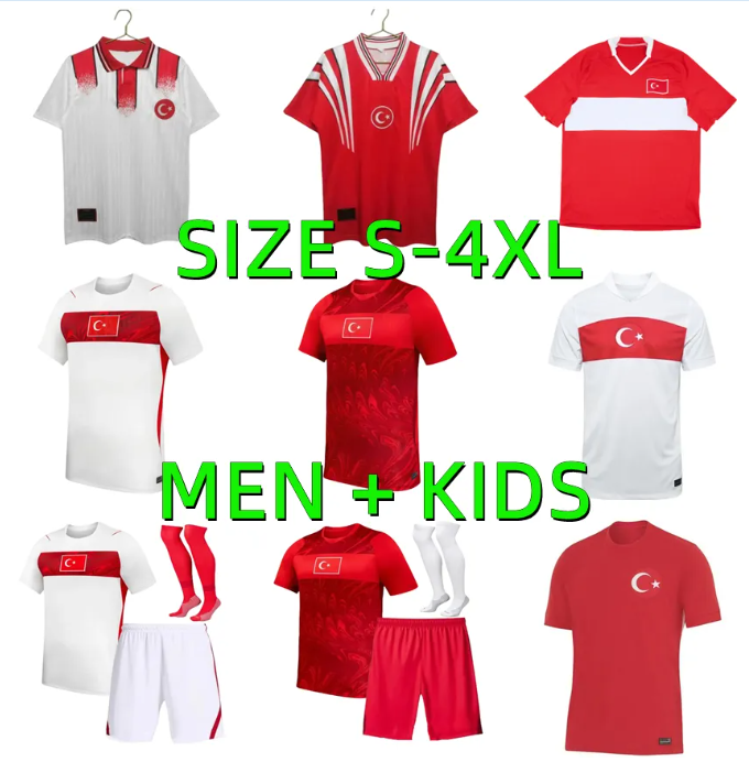 2026 2027 Turkey soccer jerseys 24 25 26 27 Authentic CALHANOGLU GULER SOYUNCU DEMIRAL YILDIZ CELIK YILMAZ World Cup National 1996 2008 retro football shirts