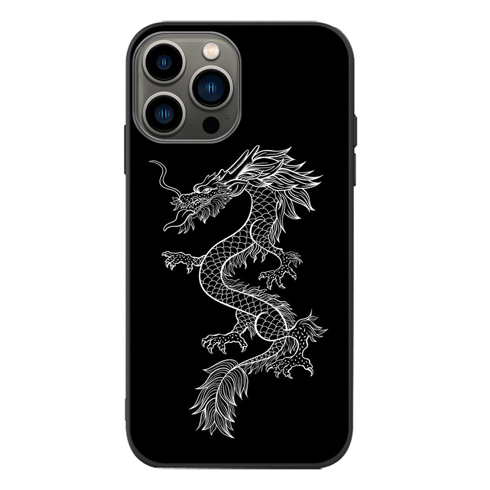 2026 New Luxury Model Is Ap Plicable To Phone Case Iphone 15 Compatible Element Model Foreign Trade Chinese Style Culture Dragon Totem Max Pro Phone C
