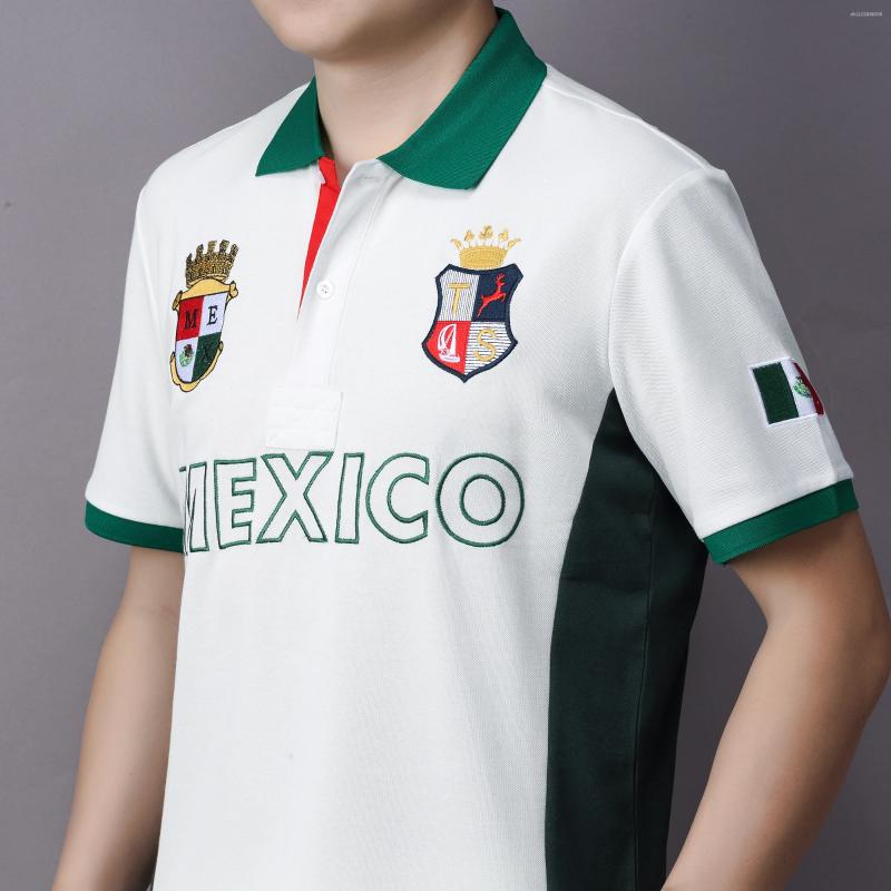 Men's Polos Polo Shirt Mexico Independence Day Christmas Cotton Embroidery Stitching Color Classic Fashion Original Design