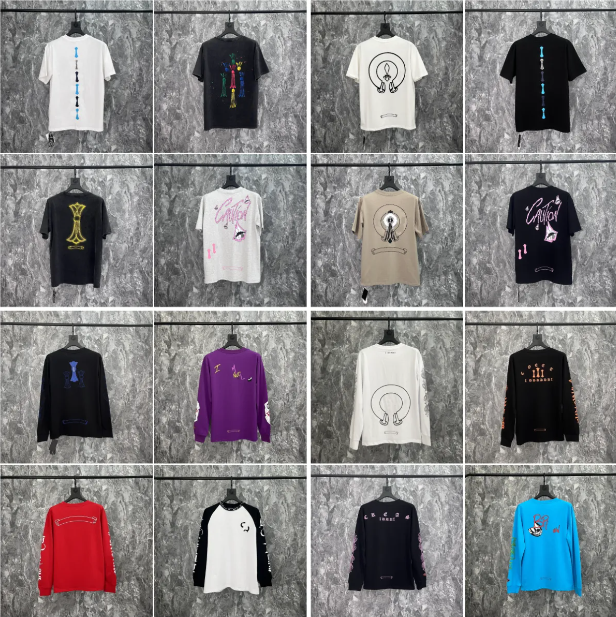 chromelys heart shirt Desiner men Luxury t shirt Men Loose Tshirts Cotton Letter Printed Black tshirt High Quality Streetwear women Short a