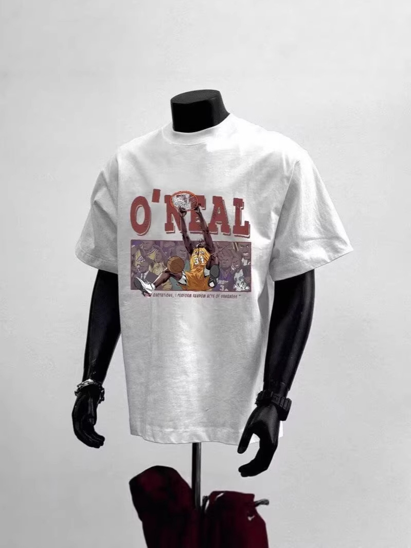 2026 New Arrivals Oversized Streetwear T-Shirts | Letter Print White Crew Neck Casual Basic Short Sleeve Tees