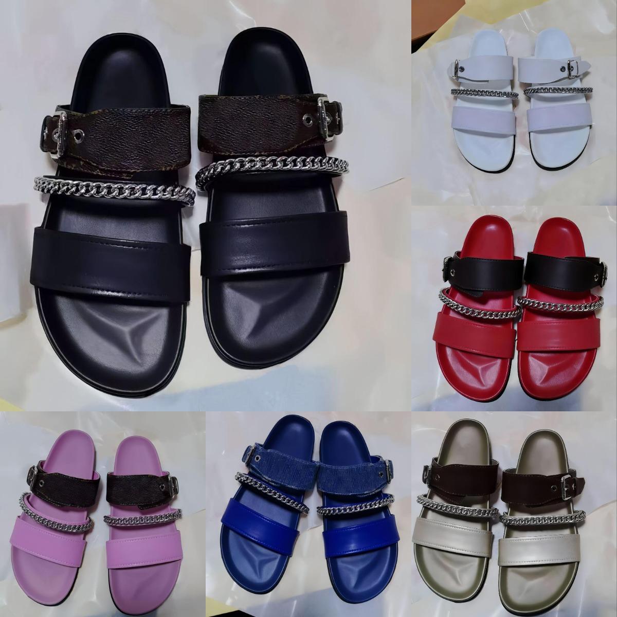 35-46 designer womens Slippers women slides Sandals Sandals mens luxurys designers real leather platform sandal Flats fashion shoes Ladies Beach tops