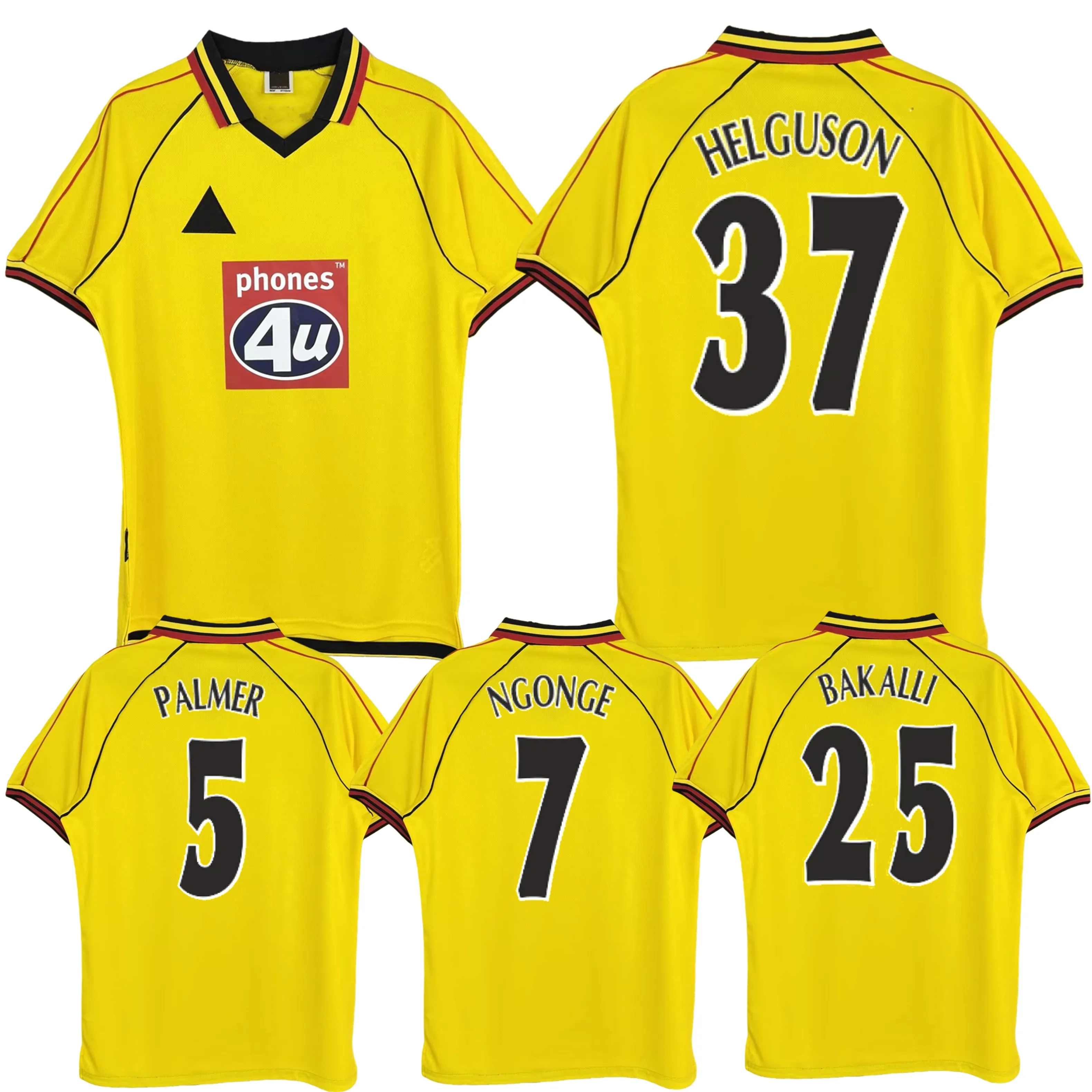 1982 1985 1999 2000 2001 WatfordS Soccer Jerseys BAKALLI PALMER NGONGE MOONEY HYDE HELGUSON football shirt