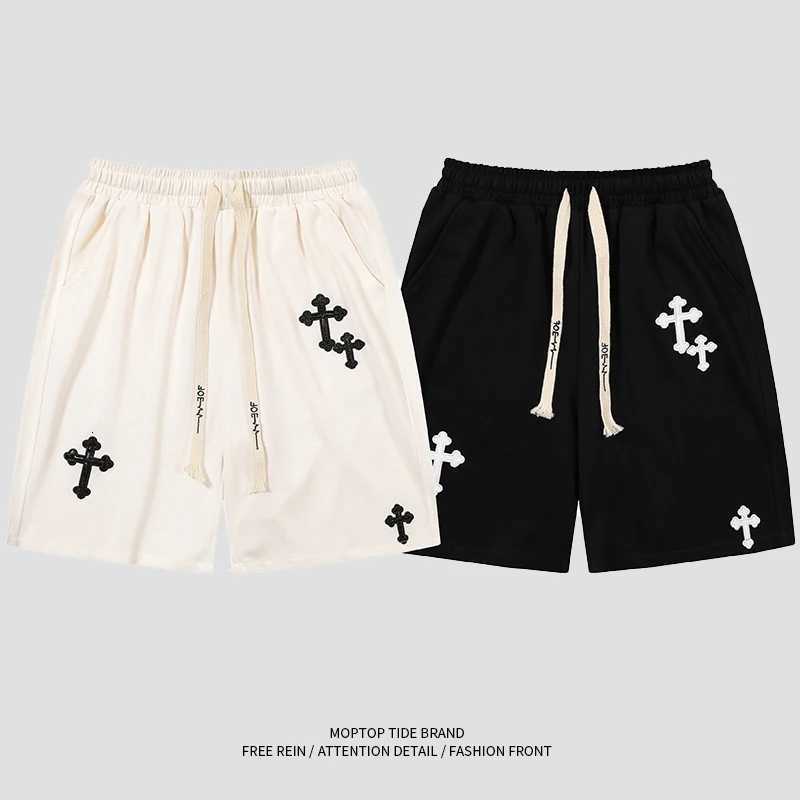 European and American Hip-hop Japanese Sports Five-point Pants Mens Trendy Brand Street Loose Wide-leg Casual Drawstring Shorts Z260331