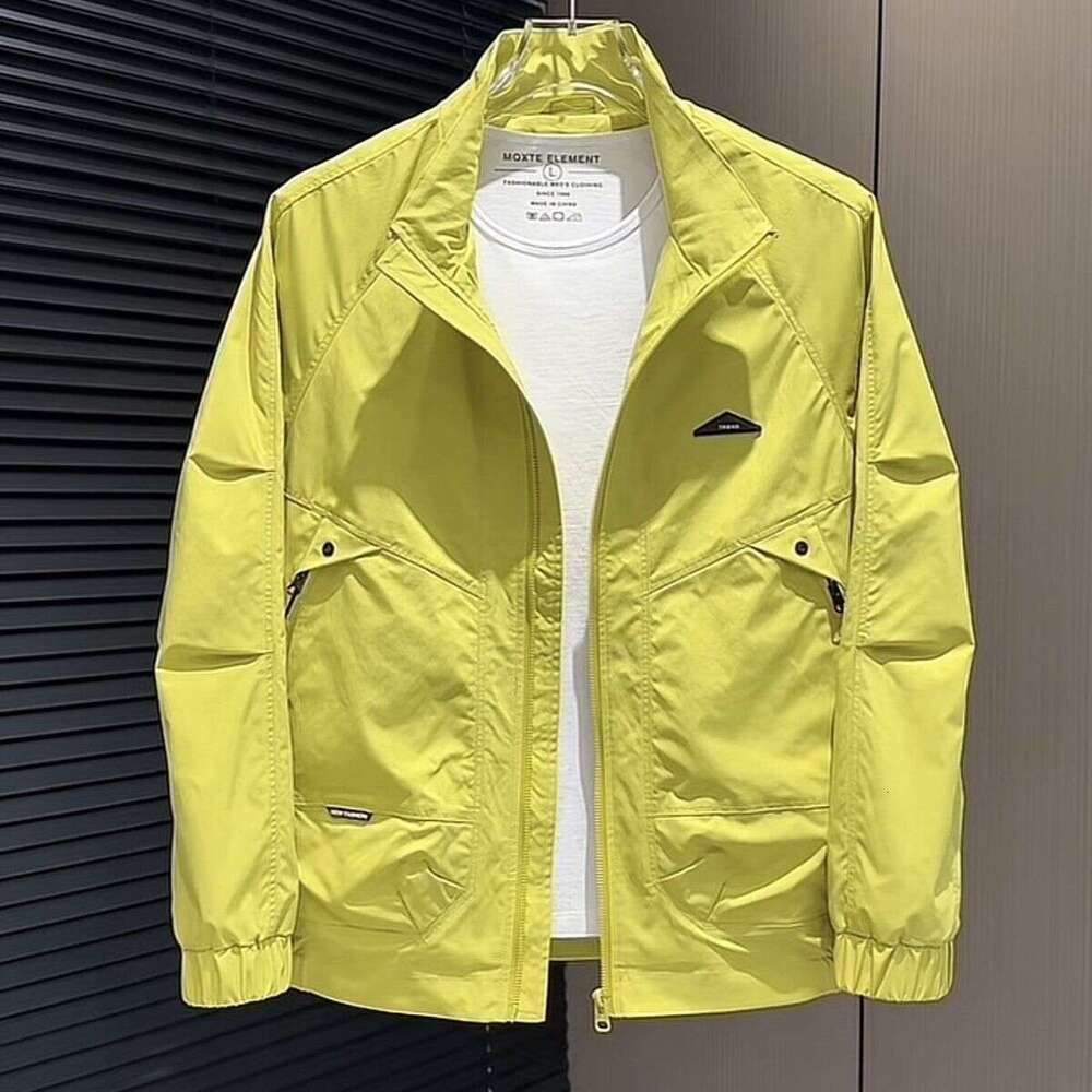 Spring New Collar Jacket For Men, Fashionable Versatile Curved Jacket, Stylish And Trendy Casual Top Men's Coat Men's Tops Short Jacket
