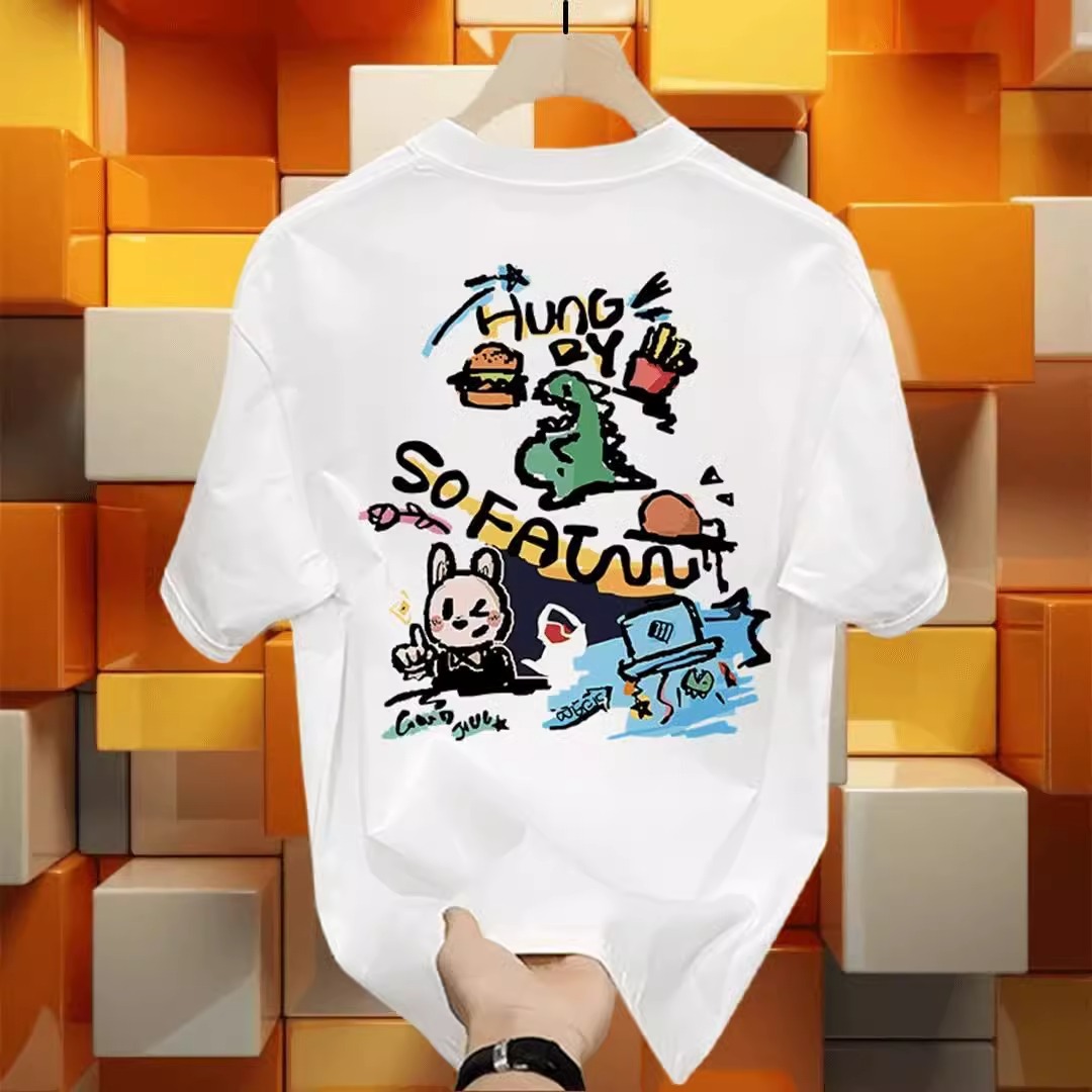 Summer Unisex American Graphic T-Shirts | 100% Cotton Oversized Streetwear Casual Versatile INS Trendy Tops
