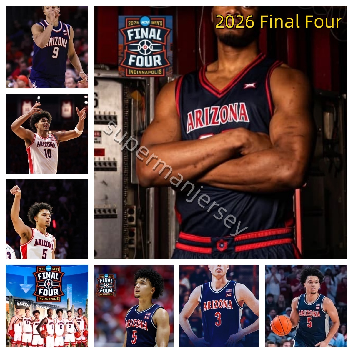 2026 Arizona Wildcats College basketball jersey s-3xl Bradley 0 Aristode 2 Brayden Burries 5 Francois 7 Kharchenkov 8 Peat 10 Cook 11 Krivas GueyeEmpty heading Mawut