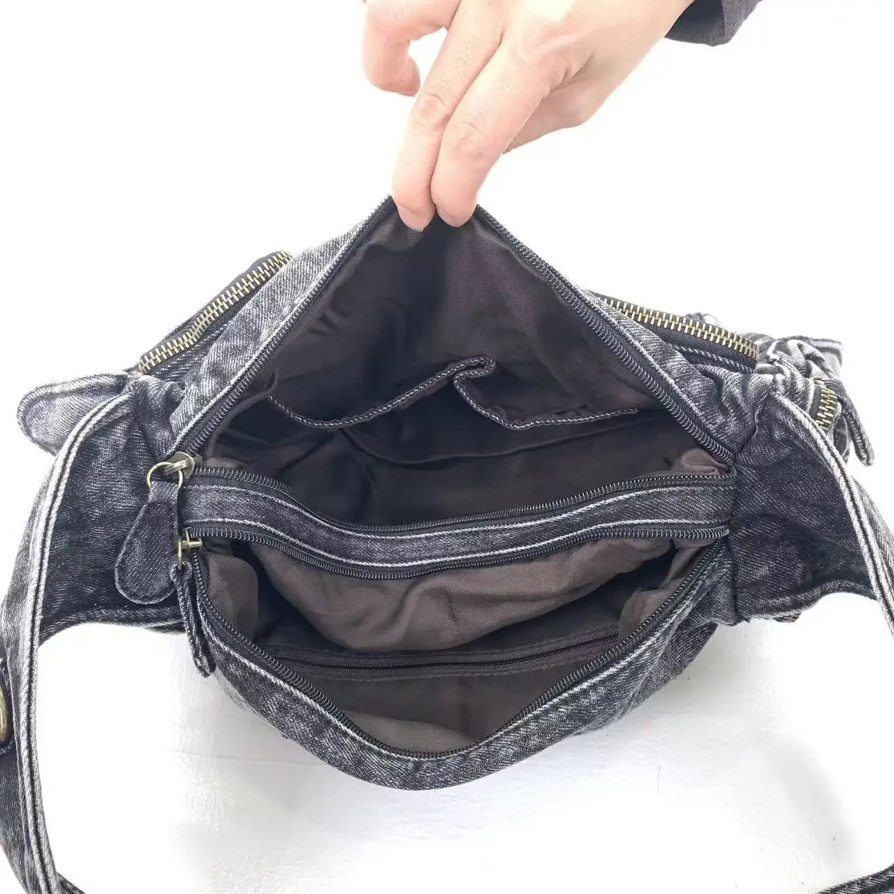 Ladies fashion Y2K vintage multi pocket shoulder bag street style personalized retro crossbody bag 260324 - view 7