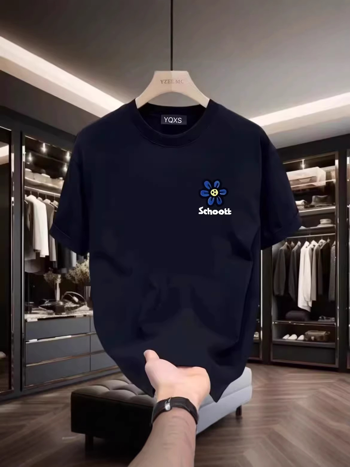 Summer New Arrivals Men's Streetwear T-Shirts | Daisy Graphic 100% Cotton Minimalist Skin-Friendly Regular Fit Slim Short Sleeve Tops