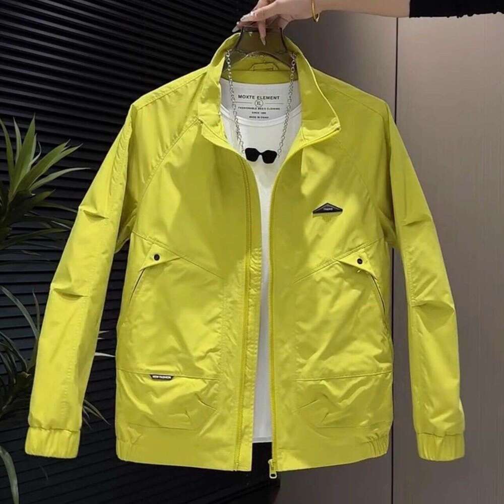 Spring New Collar Jacket For Men, Fashionable Versatile Curved Jacket, Stylish And Trendy Casual Top Men's Coat Men's Tops Short Jacket