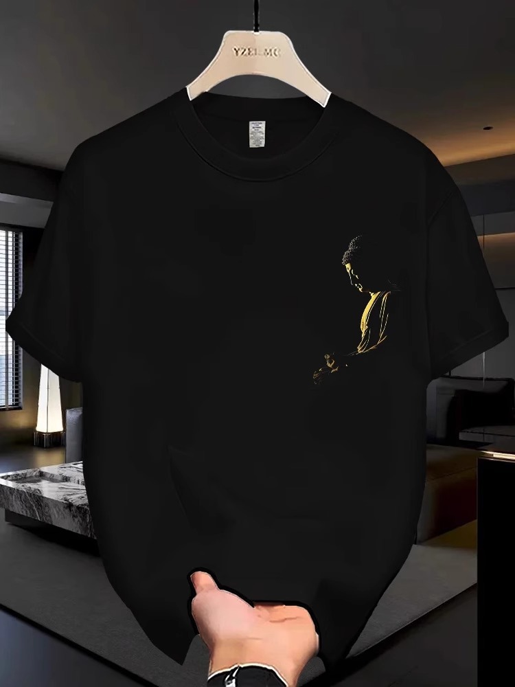 Men's 2026 Summer Heavyweight Cotton Tees | Oversized Trendy Edgy Casual Short Sleeve Tops