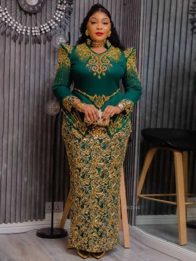 Party Evening Dresses Elegant Women Luxury Bodycon Maxi Dress Long Sleeve Robes Africa Clothes Birthday Wedding Prom Ladies Gown C260331