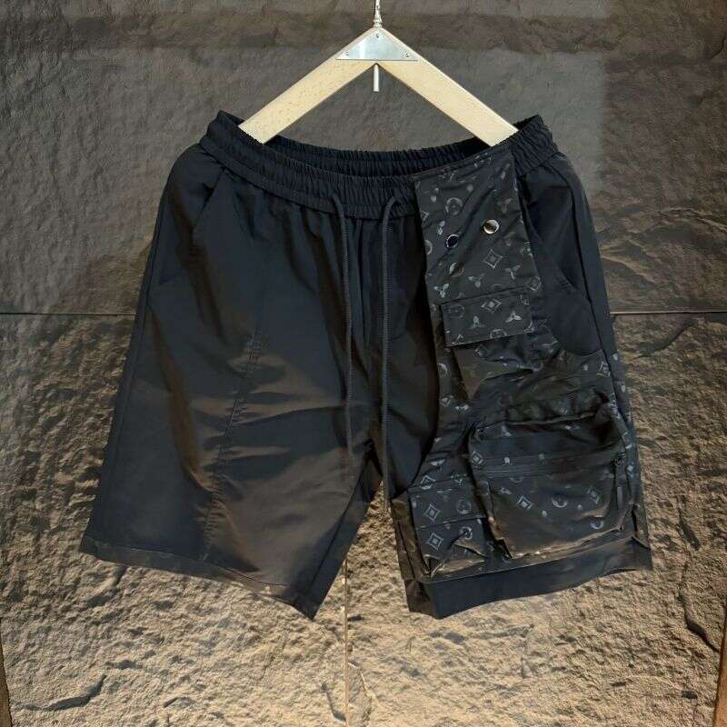 European Trendy High-End Men's 2025 Summer New Style Youth Fashion Dark Pattern Casual Shorts Versatile Asia Size