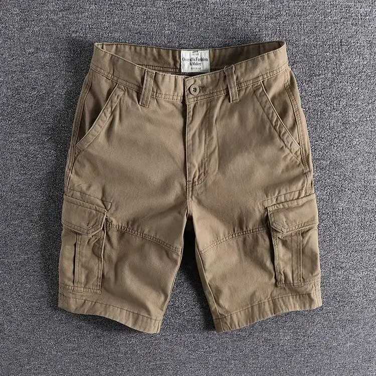 Harajuku Fashion Streetwear Summer Shorts Mens Camo Cargo Knee Length Work Twill Cotton Loose Fit Camouflage Shorts for Men Z260331