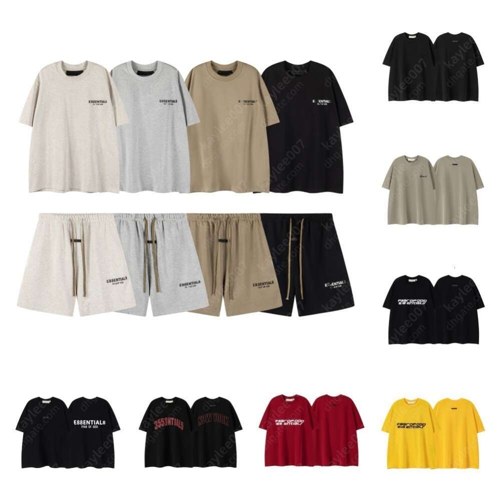 essentials shorts tshirt men women classic tracksuit summer brand graphic tee fashion designer shirts outdoor sweatshirt popular joggers luxury pullover 041