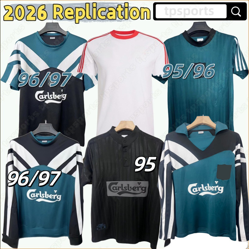 liverpool 26 27 kit jumper S-4XL soccer jerseys New Reproduction 1993/1995 1996/1997 Retro LFC Originals Tee White 1995 black