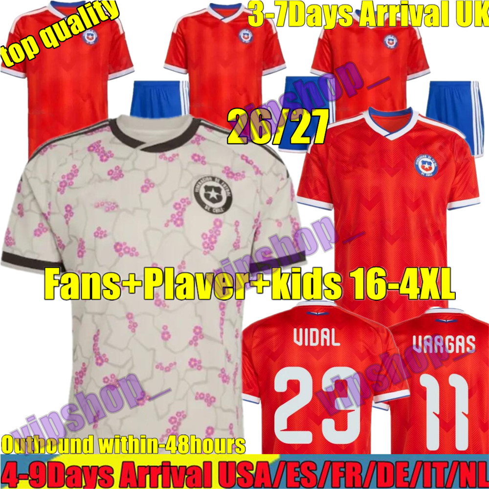 2026 2027 Chile Soccer jerseys Authentic 26 27 World Cup Jersey ALEXIS VIDAL MARCELINO WILLIAMS SALAS ZAMORANO national Football Shirts Men Kids Kit S-4XL