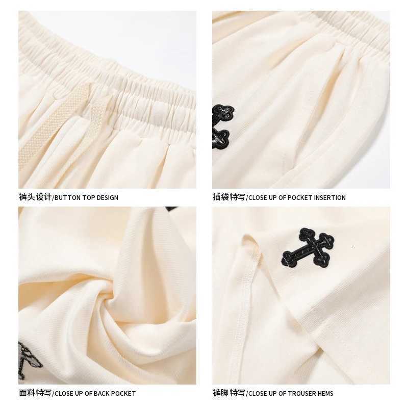 European and American Hip-hop Japanese Sports Five-point Pants Mens Trendy Brand Street Loose Wide-leg Casual Drawstring Shorts Z260331