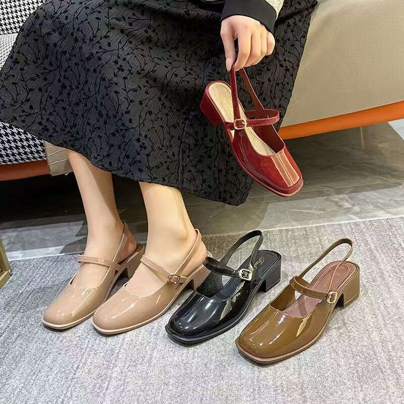 Factory Wholesale Mary Jane Shoes Women Thick-Soled Height-Increasing New Popular Trendy Versatile High-Heeled Sandals For Going Out - view 4