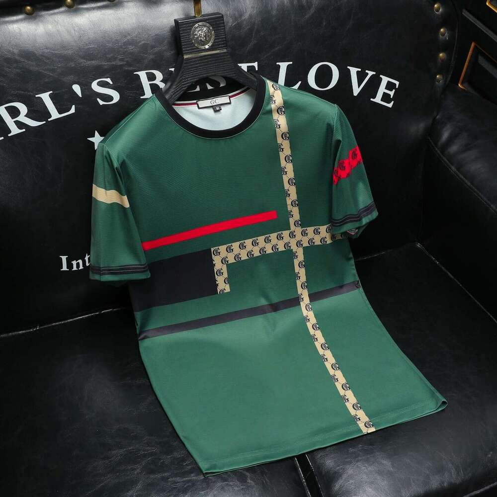 European 2026 Men's Summer Round Neck Short Sleeve Fashionable Trendy Stylish T-Shirt