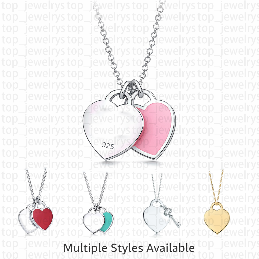heart necklace pendant necklaces designer for women necklace fashion jewelry woman silver chain designer jewelrys Birthday Christmas Gift Wedding Party