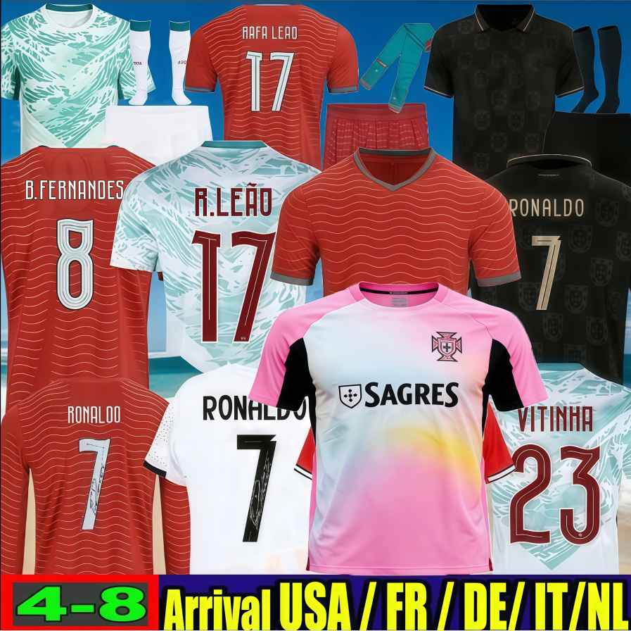 2026 World Cup Portugal football shirts Soccer Jerseys Portugals Al Nassr FC Ronaldo B.FERNANDES BERNARDO 26 27 Riyadh Men kit Portuguese Child Shirt Kits Player