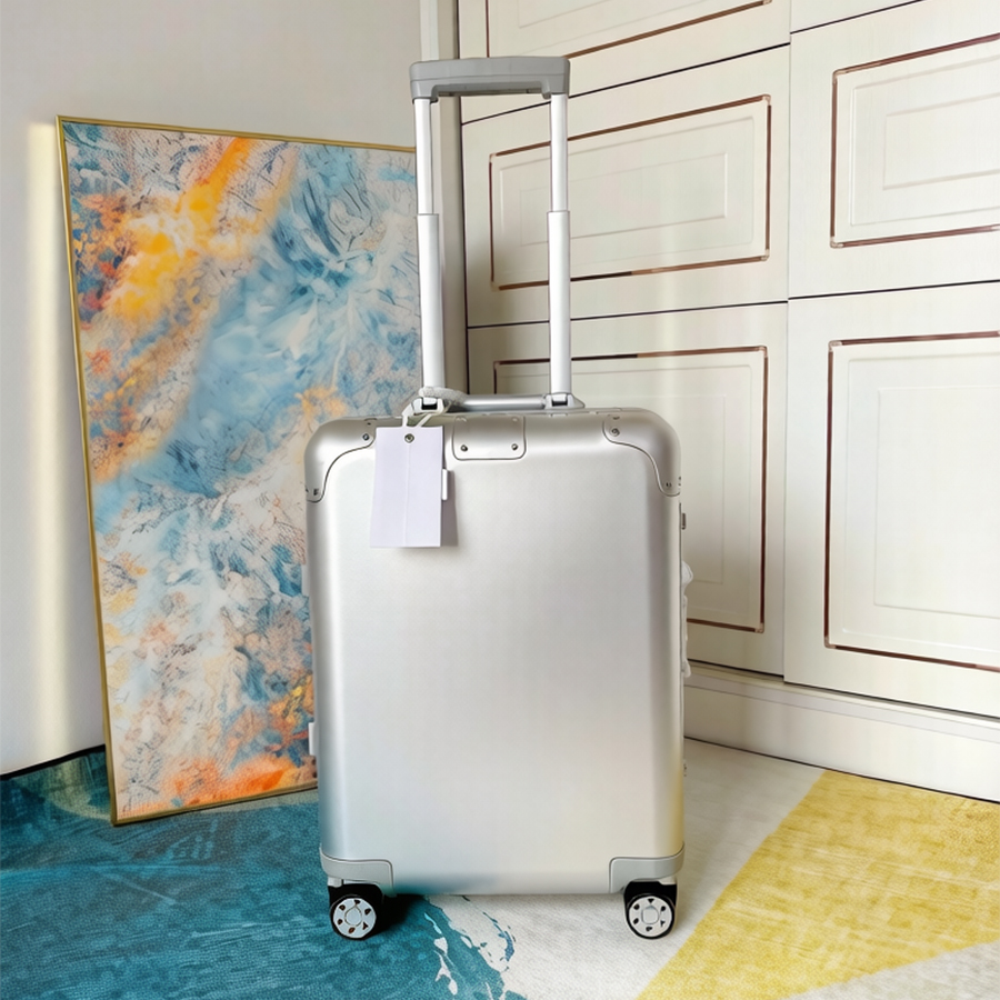Designer Suitcase Boarding Case Rolling Suitcase Men Women Luggage Aluminium Alloy Boxes Trolley Case Travel Bag Suitcases 3 Size Optional