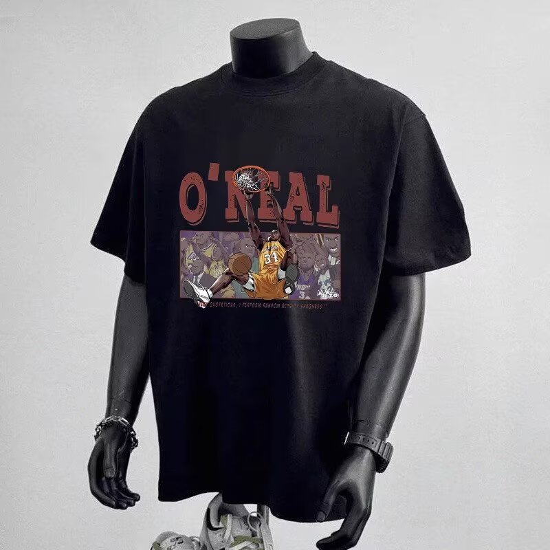 2026 New Arrivals Oversized Streetwear T-Shirts | Letter Print White Crew Neck Casual Basic Short Sleeve Tees