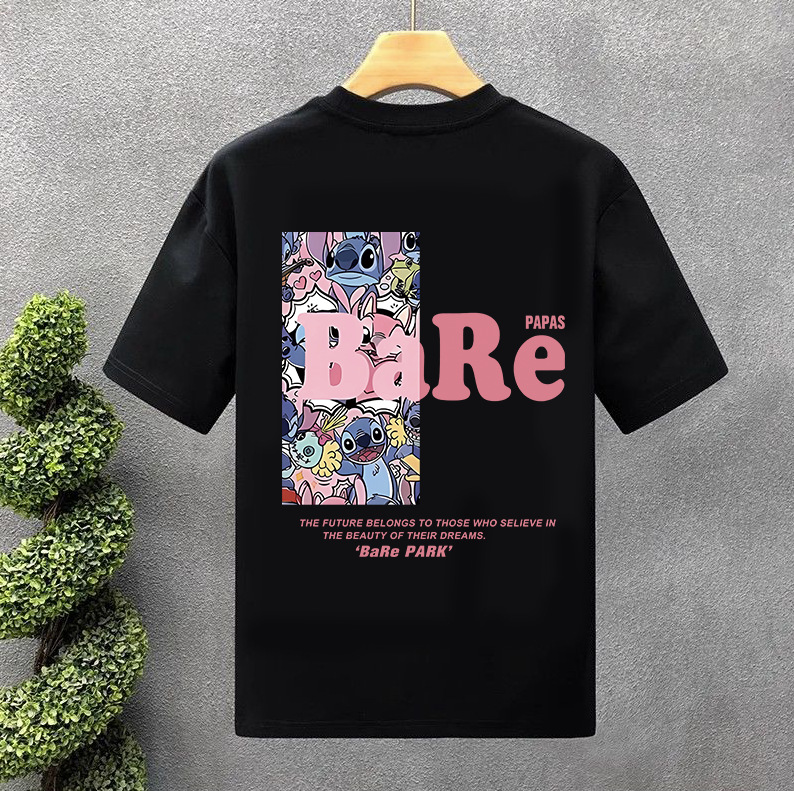 2026 Summer New Arrivals Unisex T-Shirts | Heavyweight Cotton Stitch Print Oversized Trendy Short Sleeve Tops