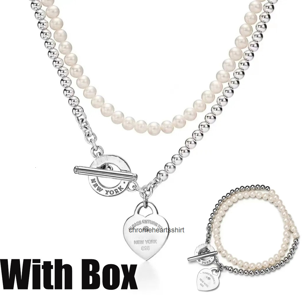 and co necklace fashion designer return to pendant jewelry heart shape doubledeck chains with pearl necklaces for women party rose g hyum tiffanyx co tiffanies 4 3O4R