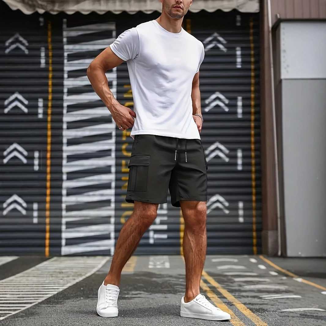 Man Cargo Shorts Casual Shorts for Outdoor Work Hiking Travel Durable Comfortable Multi Pocket Lightweight Fit Z260331