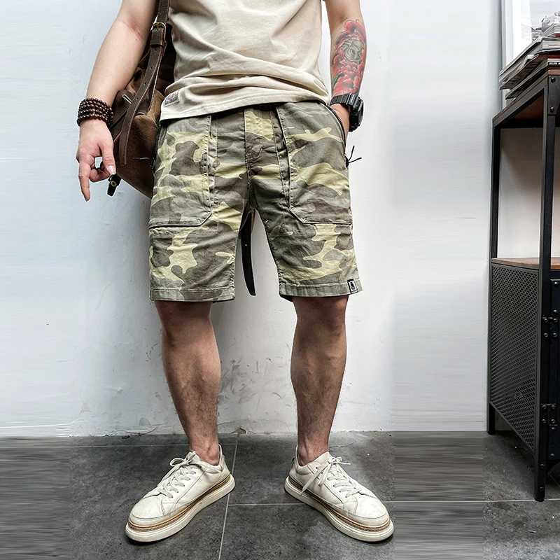 Men Summer New Casual Classic Multi-pocket Camouflage Cotton Joggers Cargo Shorts Men Outwear Fashion Vintage Twill Shorts Male Z260331