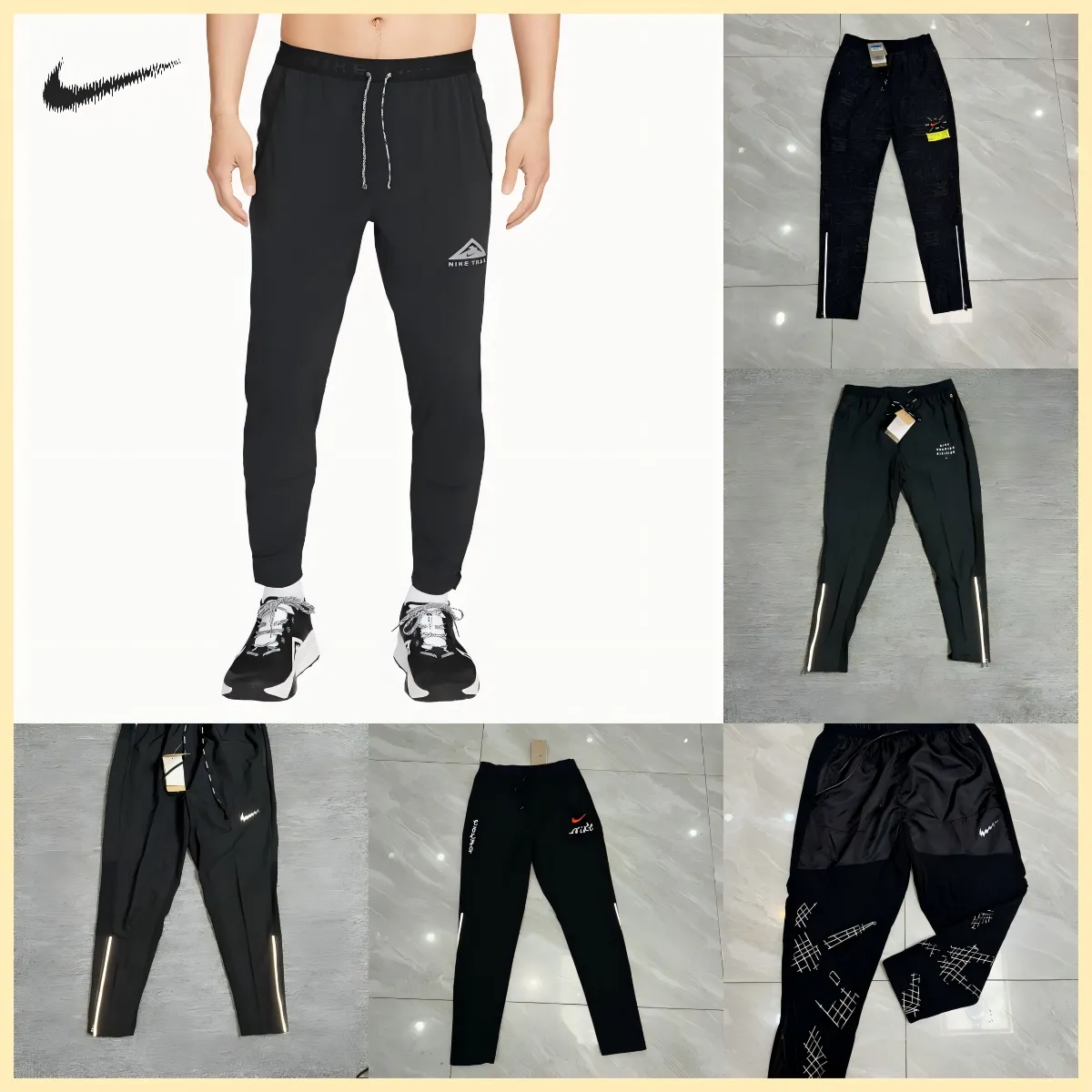 Phenom elite Trail therma fit running pants pantalon joggers running pantalon running pants niki running mens gym elastic fiess tights jogger pants tech fleece