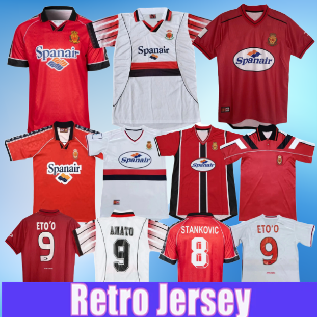 Retro classic 1994 1995 1996 1997 1998 2000 2001 RCD Mallorca Soccer Jerseys Eto o AMATO Stankovic football shirt